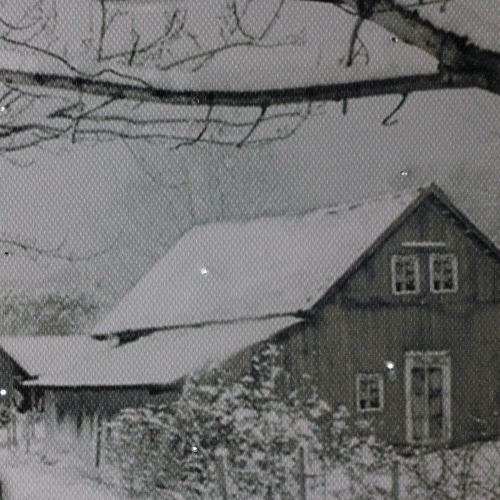 Fiber Optic Lighted "You're in Ford Country" Snowy Cabin Canvas Wall Art 12" x 15.75"