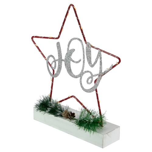11" LED Lighted Star Silhouette Christmas Joy Sign