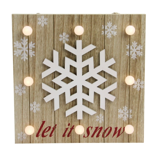 10 25 Pre Lit Red And White Let It Snow Snowflake Wall Decor Best Canada - Best Wall Decor Target