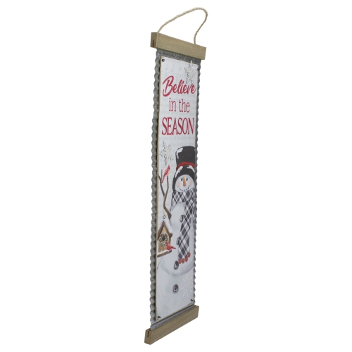 26" Believe in the Season Galvanized Christmas Wall Decor