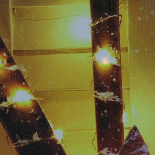 LED Lighted Noel and Flickering Candles Christmas Canvas Wall Art 23.5" x 15.75"