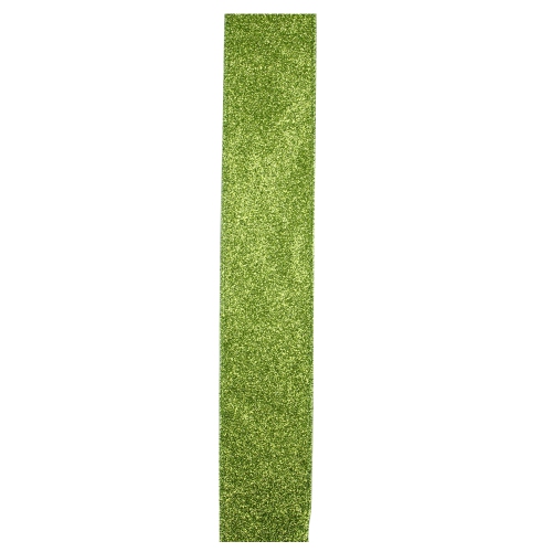 Club Pack of 12 Lime Green Solid Shimmering Wired Christmas Craft Ribbons - 2.5" x 120 Yards