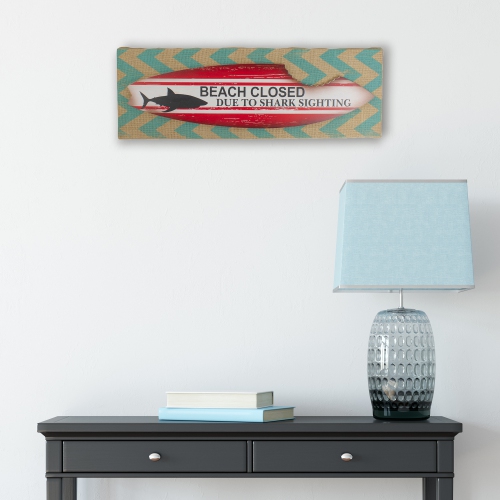 LED Lighted Blue and White Striped “Welcome" Anchor Cut Out Wall Art 9.75"