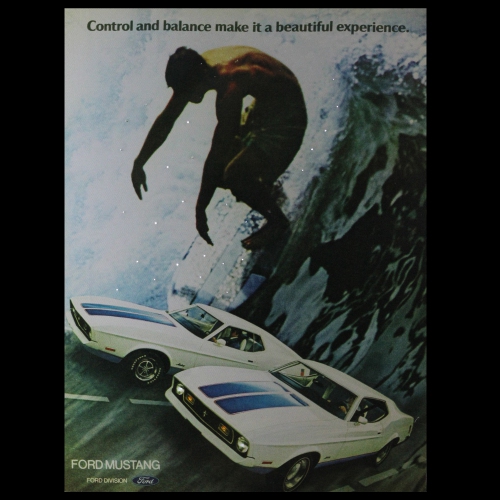 Fiber Optic and LED Lighted Ford Mustang Canvas Wall Art 15.75" x 12"