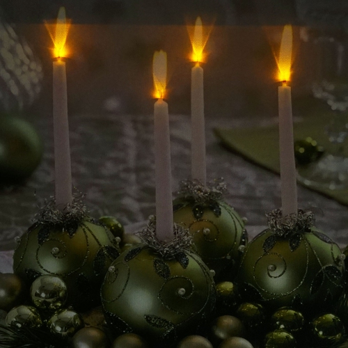 LED Lighted Sparkling Ornament Centerpiece Christmas Canvas Wall Art 11.75" x 15.75"