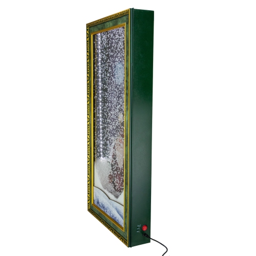 31" LED Lighted Musical Snowing Santa Wall Plaque