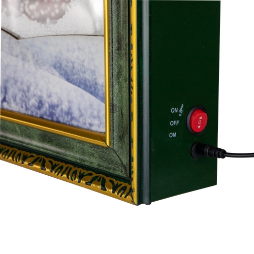 31" LED Lighted Musical Snowing Santa Wall Plaque