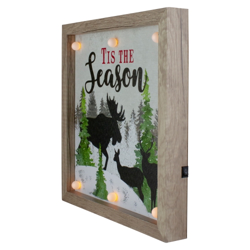 12" Lighted 'Tis The Season' Christmas Wall Decor