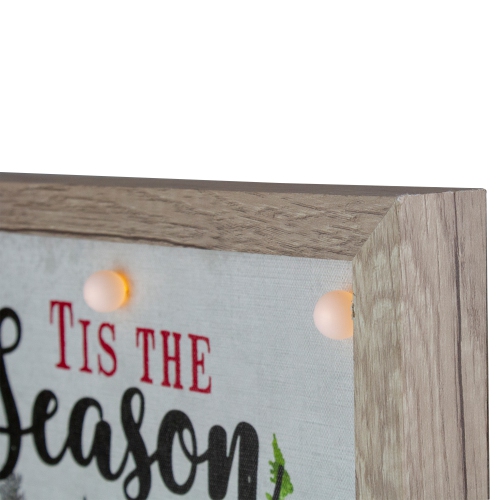 12" Lighted 'Tis The Season' Christmas Wall Decor
