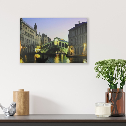 LED Lighted Venice, Italy Grand Canal Canvas Wall Art 15.75" x 23.5"