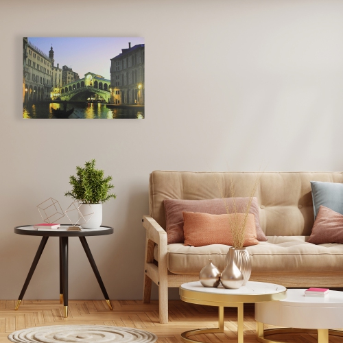 LED Lighted Venice, Italy Grand Canal Canvas Wall Art 15.75" x 23.5"