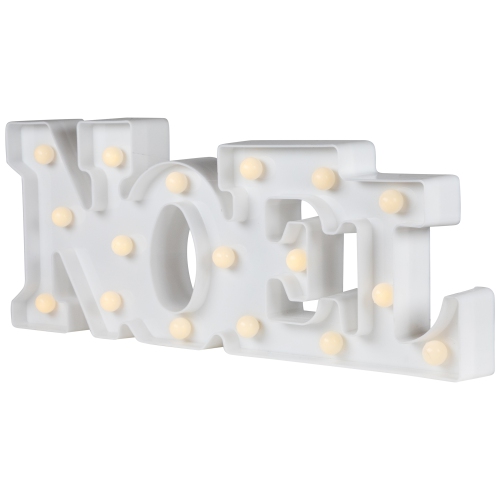17" White 'NOEL' LED Christmas Marquee Wall Sign