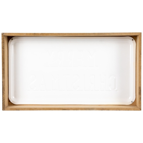 13" White and Brown "Merry Christmas" 3D Wooden Christmas Wall or Tabletop Decor