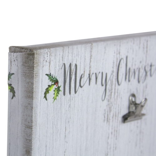 10" Car and Gifts Merry Christmas Canvas Wall Art with Photo Clip