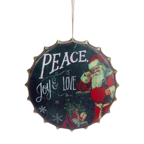 Décoration murale de Noël, paix, joie et amour, rouge et blanc, 11.75 po