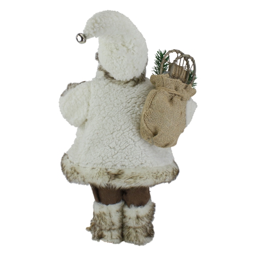 12"Standing Snow Lodge Santa Christmas Figure with a Lantern