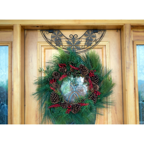 24" Brown Snowflake Adjustable Christmas Wreath Hanger