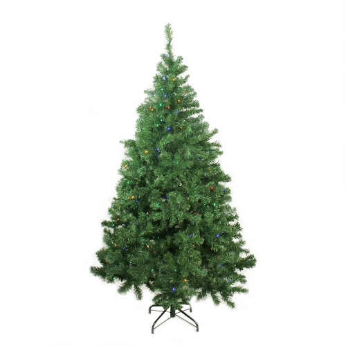 NORTHLIGHT  6 Ft Pre-Lit Led Medium Mixed Classic Pine Artificial Christmas Tree - Multi Lights