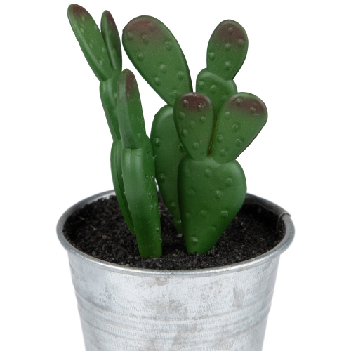 5" Tropical Mini Artificial Cactus in Tin Pot
