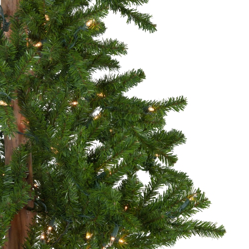 Set of 3 Pre-Lit Slim Alpine Artificial Christmas Trees 6' - Clear Lights