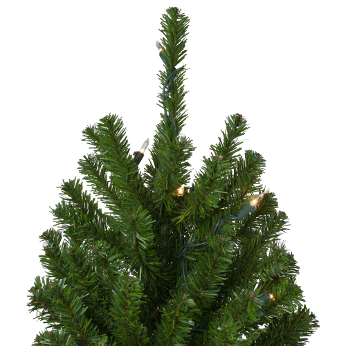 Set of 3 Pre-Lit Slim Alpine Artificial Christmas Trees 6' - Clear Lights