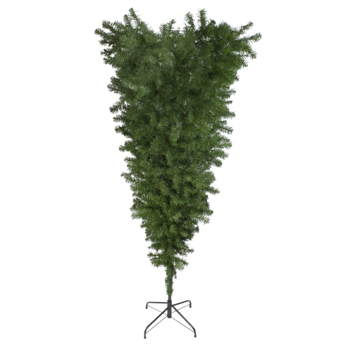 NORTHLIGHT  5.5' X 36" UPSide Down Spruce Medium Artificial Christmas Tree - Unlit In Green