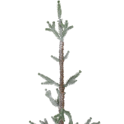 5' Snow Covered Slim Pine Artificial Christmas Tree with Jute Base- Unlit
