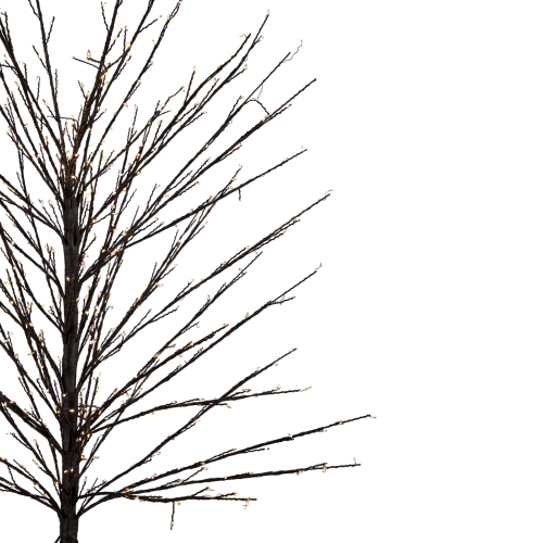 5' Black LED Lighted Christmas Twig Tree - Warm White Lights