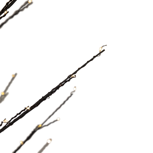 5' Black LED Lighted Christmas Twig Tree - Warm White Lights