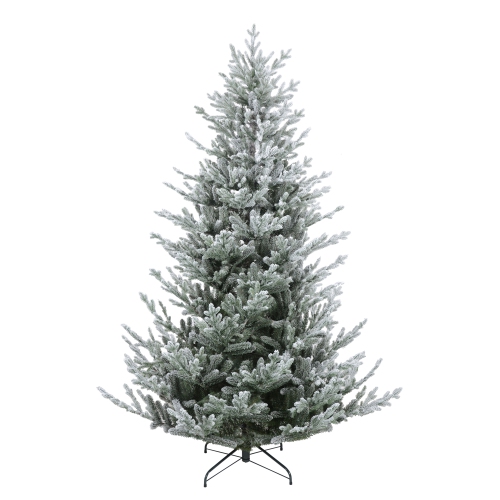 NORTHLIGHT  7.5' Flocked Little River Fir Artificial Christmas Tree - Unlit