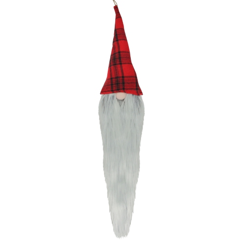 29" Red and Black Plaid Hat Hanging Christmas Gnome