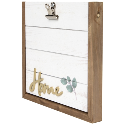 Photo Clip "Home" Frame with Hinge Design Table Top Decor 8.5"