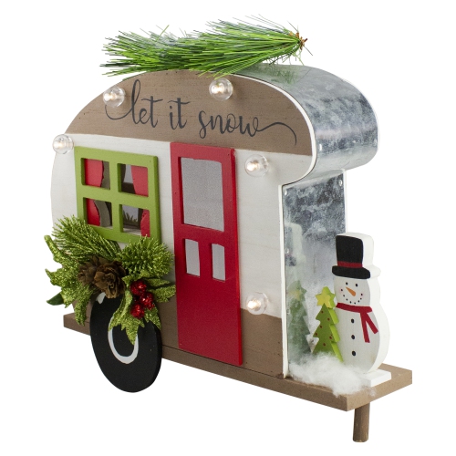 Décoration de table «&nbsp;Let It Snow&nbsp;» pour VR, 12 po, rouge et vert