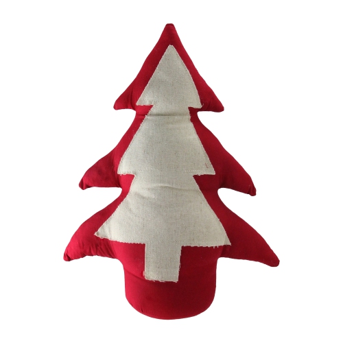 15" Red and White Contemporary Christmas Tree Tabletop Decor