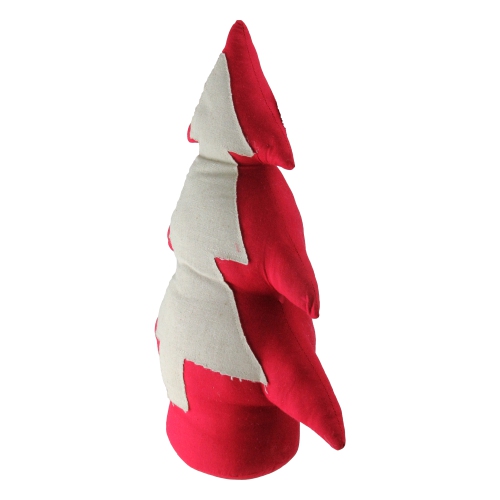 15" Red and White Contemporary Christmas Tree Tabletop Decor