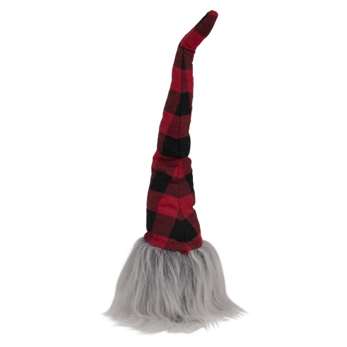 16" Red and Black Buffalo Plaid Gnome Christmas Figure