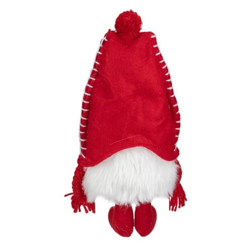 18-Inch Plush Red and White Sitting Christmas Gnome Tabletop Decoration
