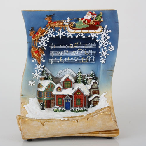 STERLING  10.5" Led Lighted Musical Holiday Village Book Christmas Tabletop Decoration