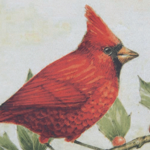 Red Cardinal with Holly Berries Welcome Outdoor Garden Flag 28" x 40"