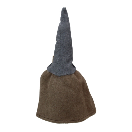 Gnome en forme de gros nez brun et beige de 16 po en forme de bâton de maintien du père Noël