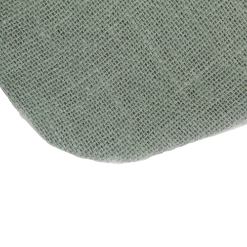 20" Green Burlap Christmas Stocking with Faux Fur Cuff