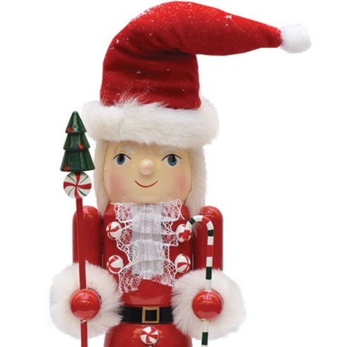 18.5" Red and White Mrs. Claus Christmas Nutcracker