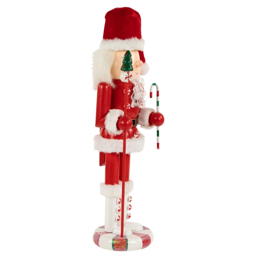 18.5" Red and White Mrs. Claus Christmas Nutcracker