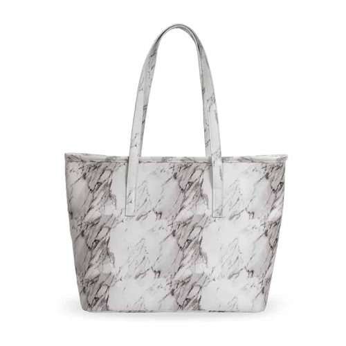 17" Iceware White Marble Insulated Lunch Tote Bag