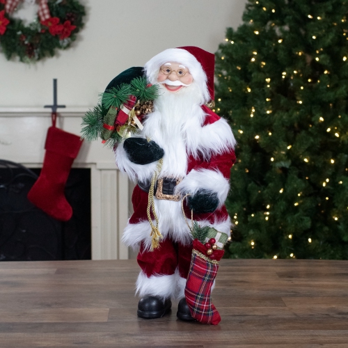 2' Standing Santa Christmas Figure with Presents