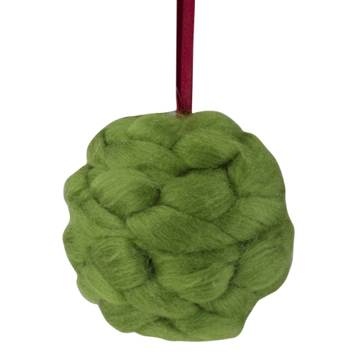 NORTHLIGHT  4.25" Yarn Ball Hanging Christmas Ornament In Green