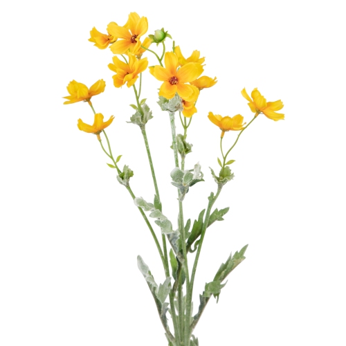 27.5" Gold and Yellow Baby Cosmos Artificial Silk Floral Spray