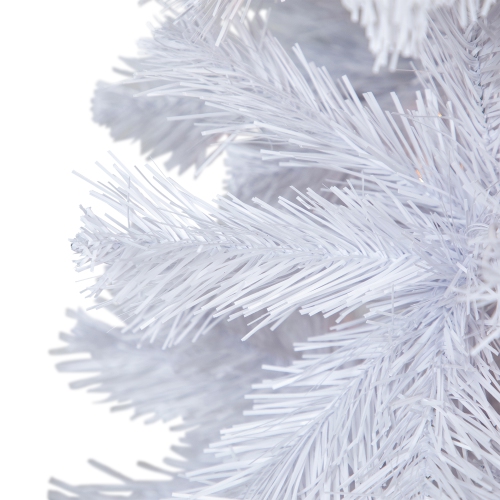 6.5' Pre-Lit Pencil White Winston Pine Artificial Christmas Tree - Clear Lights