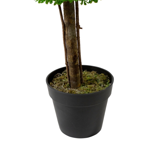 60" Triple Sphere Artificial Boxwood Topiary Potted Plant