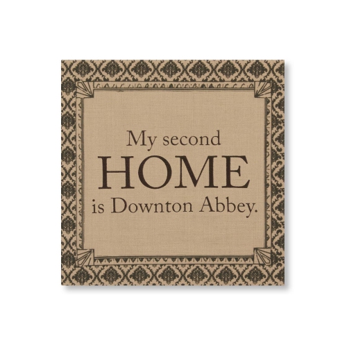 HERITAGE LACE  14.5" Downton Abbey Life "second Home" British Decorative Damask Hanging Wall Art